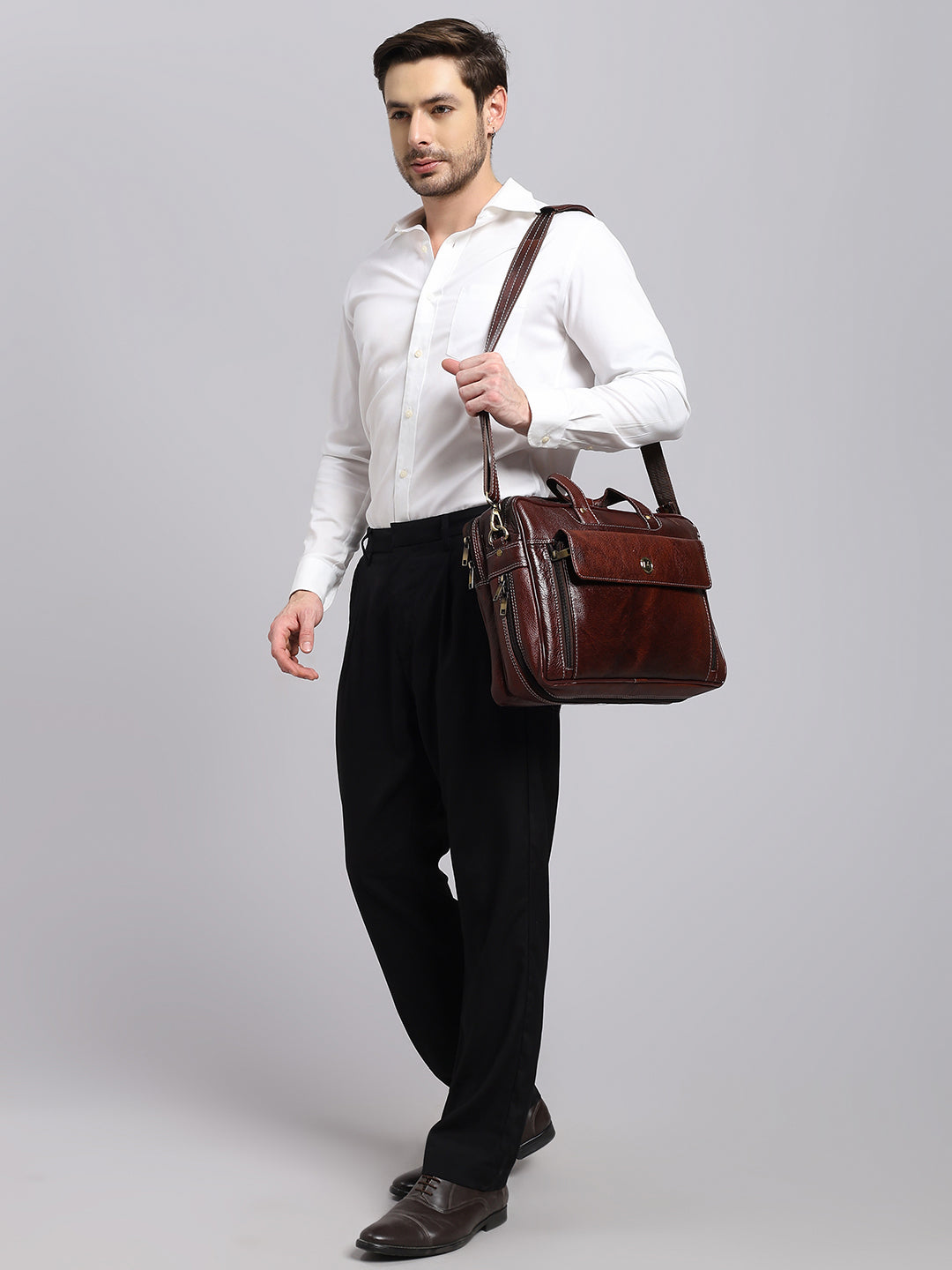 Zenith Leather Laptop Messenger Bag