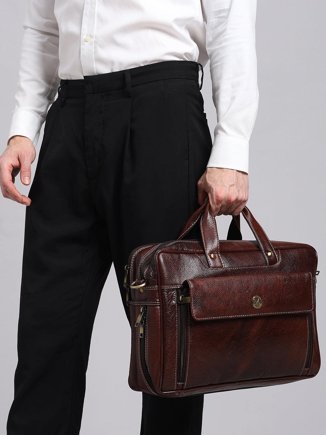 Zenith Leather Laptop Messenger Bag