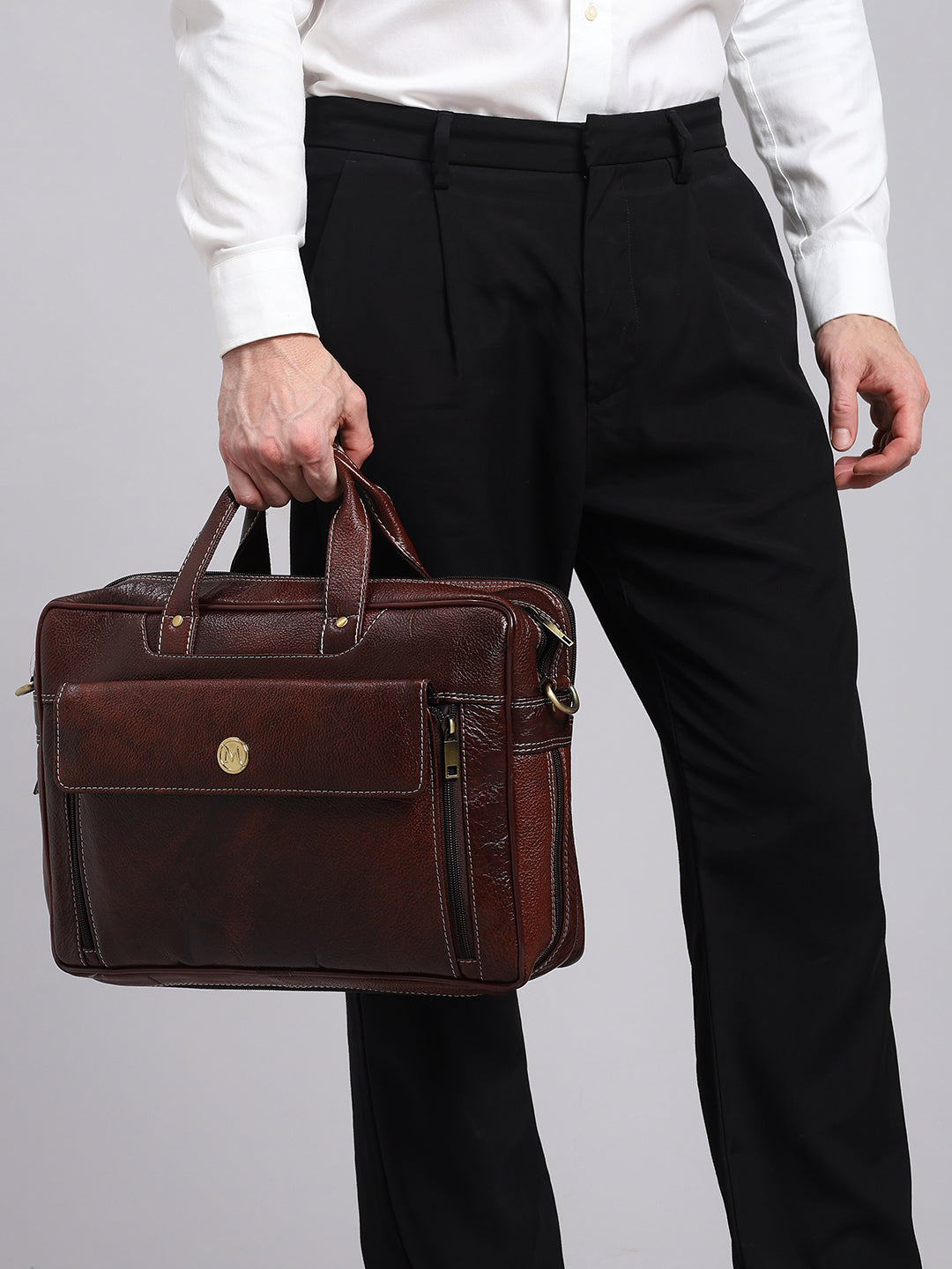Zenith Leather Laptop Messenger Bag
