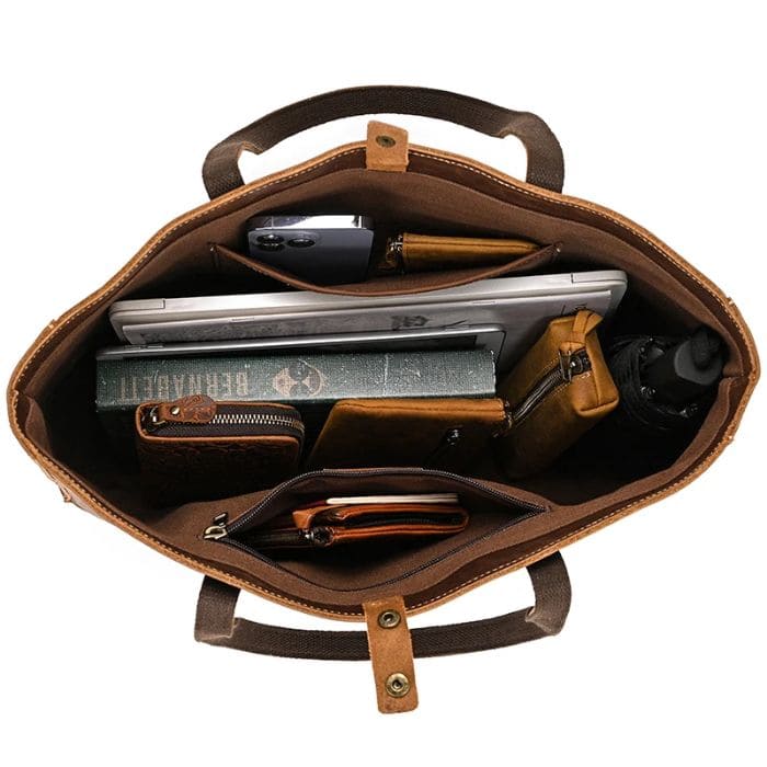 Authentic Vintage Leather Tote for Women