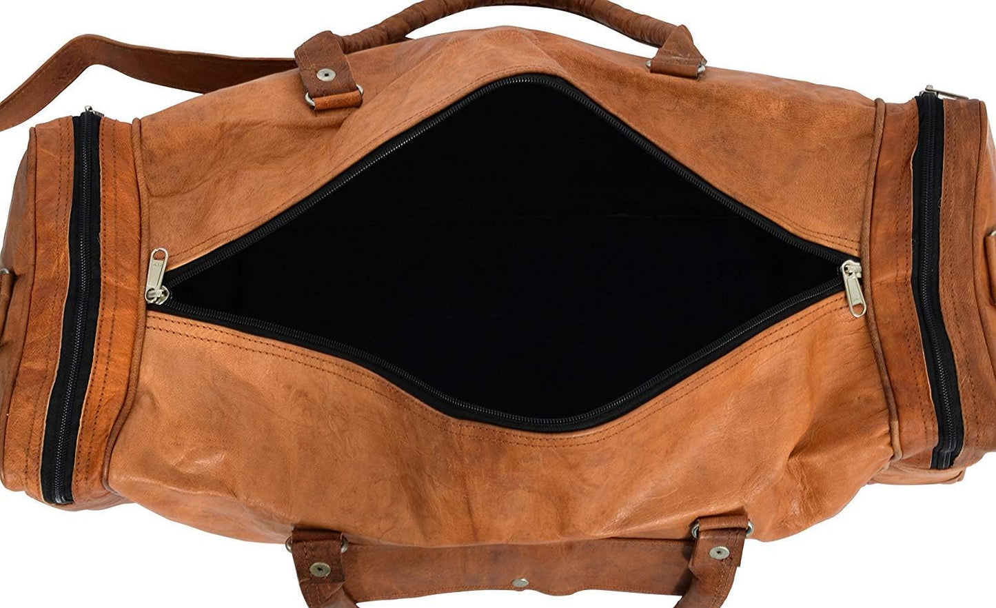 Brown Leather Duffel Bag  for Travel & Weekend