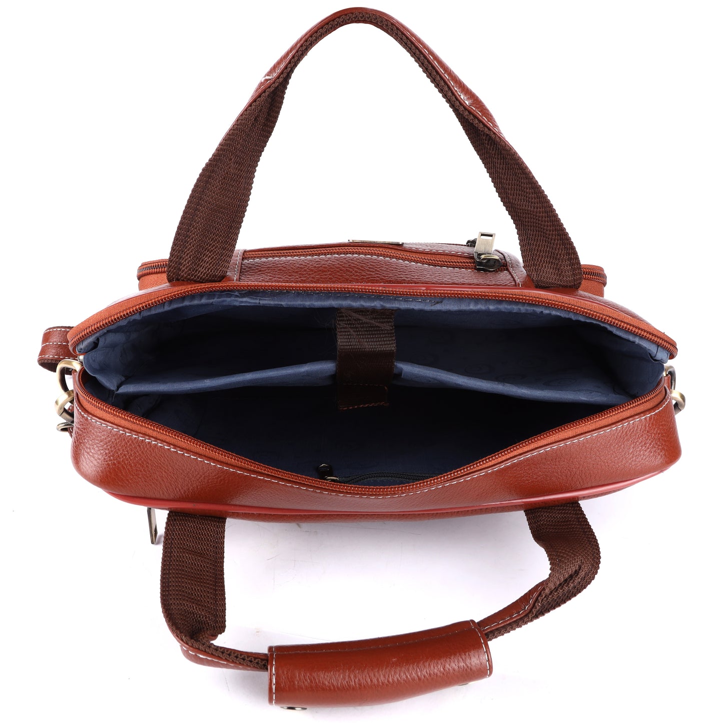 Classic Leather Messenger Briefcase For Men's