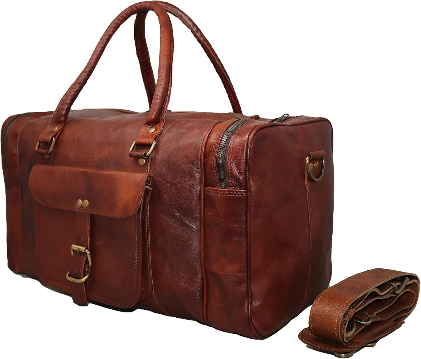 Classic Voyager Leather Duffle Bag