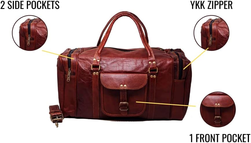 Classic Voyager Leather Duffle Bag