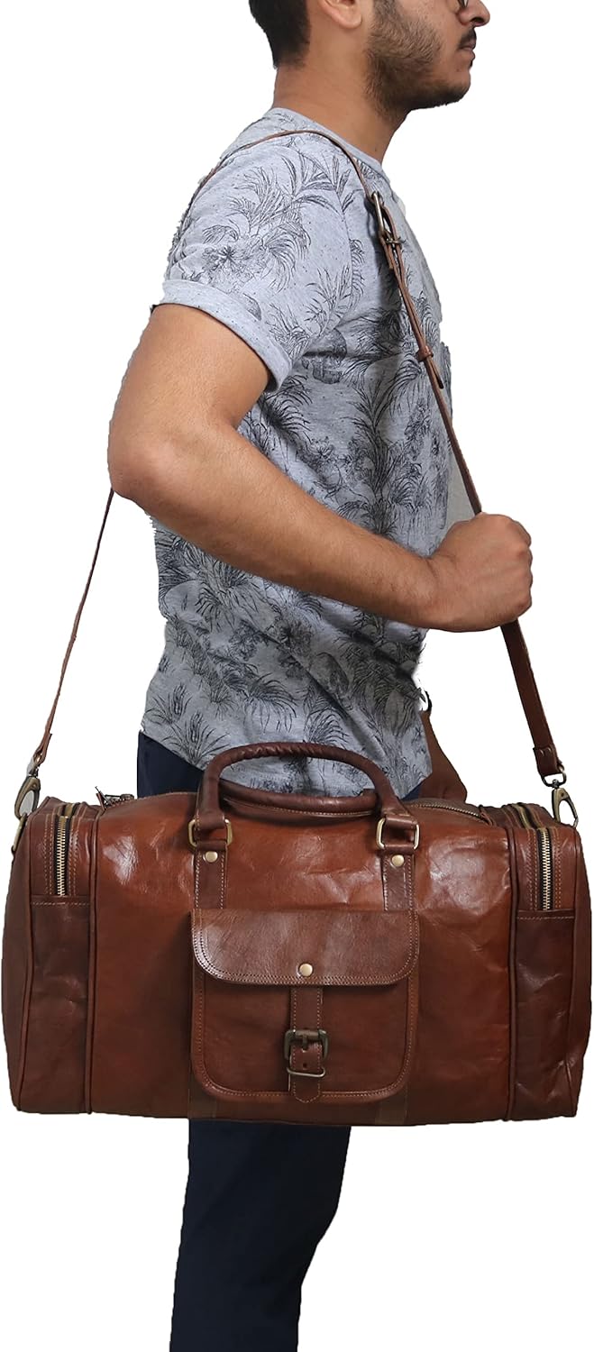 Classic Voyager Leather Duffle Bag