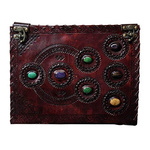 EMBOSSED LEATHER JOURNAL SEVEN STONE