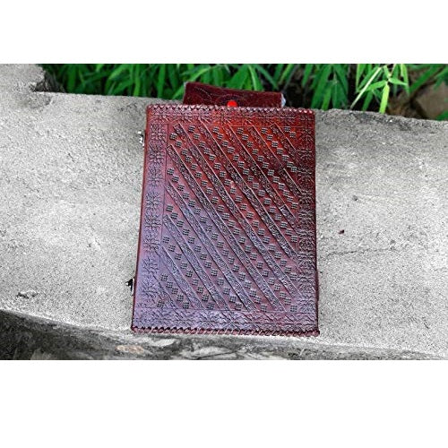 EMBOSSED LEATHER JOURNAL SEVEN STONE