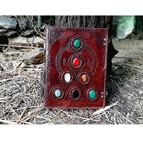 EMBOSSED LEATHER JOURNAL SEVEN STONE