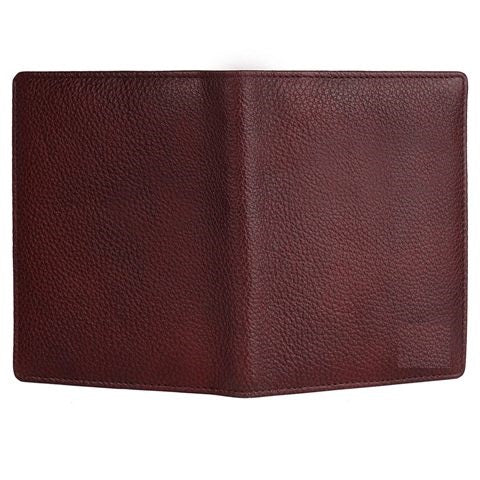 Genuine Brown Leather Unisex Passport Holder