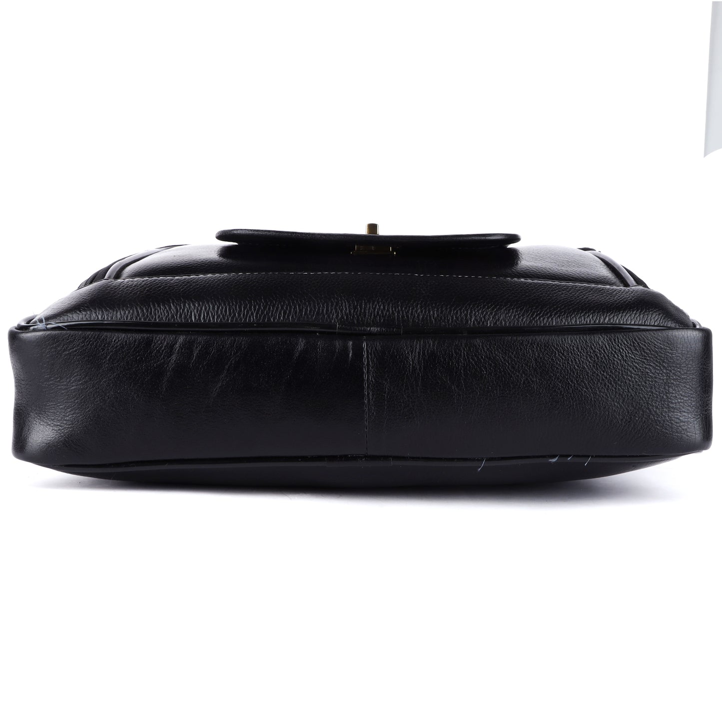 Genuine Leather BLACK Messenger Handbag
