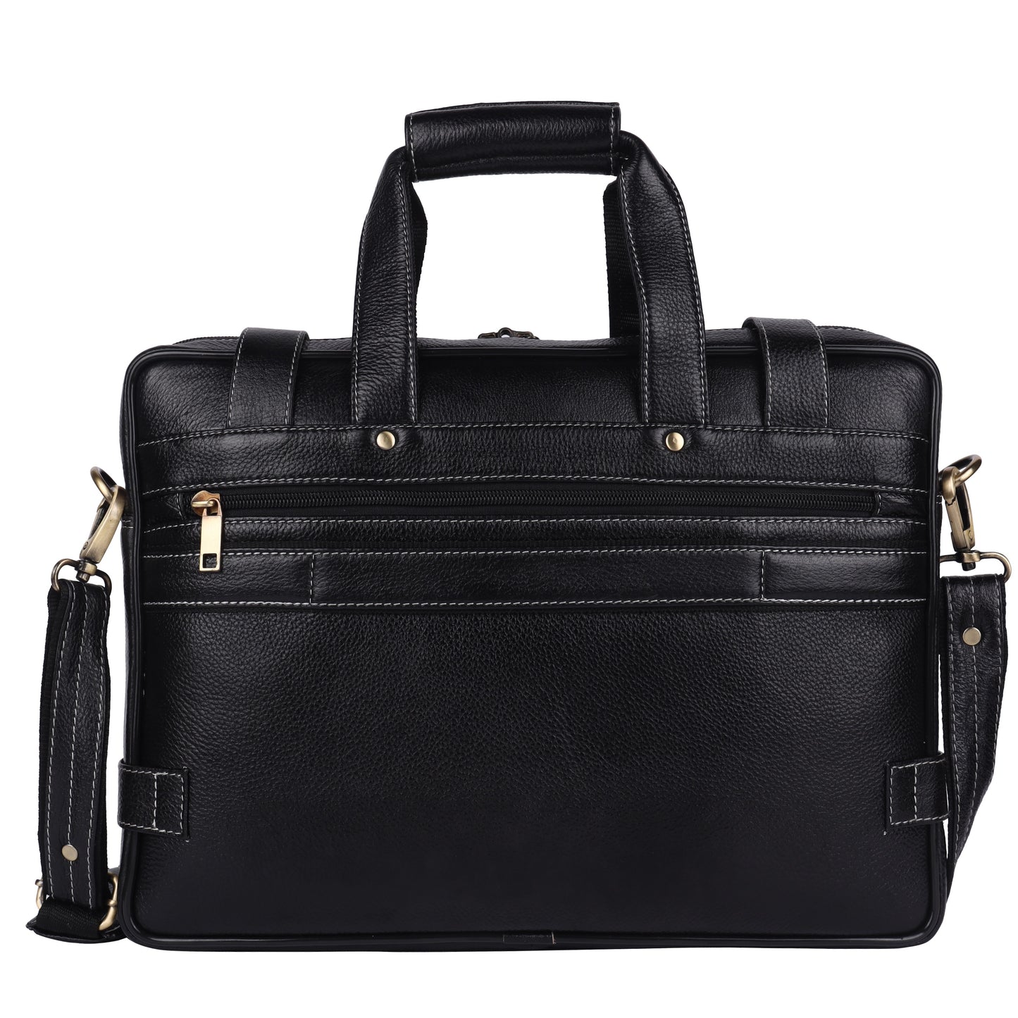 Genuine Leather Embossed Laptop Messenger Bag