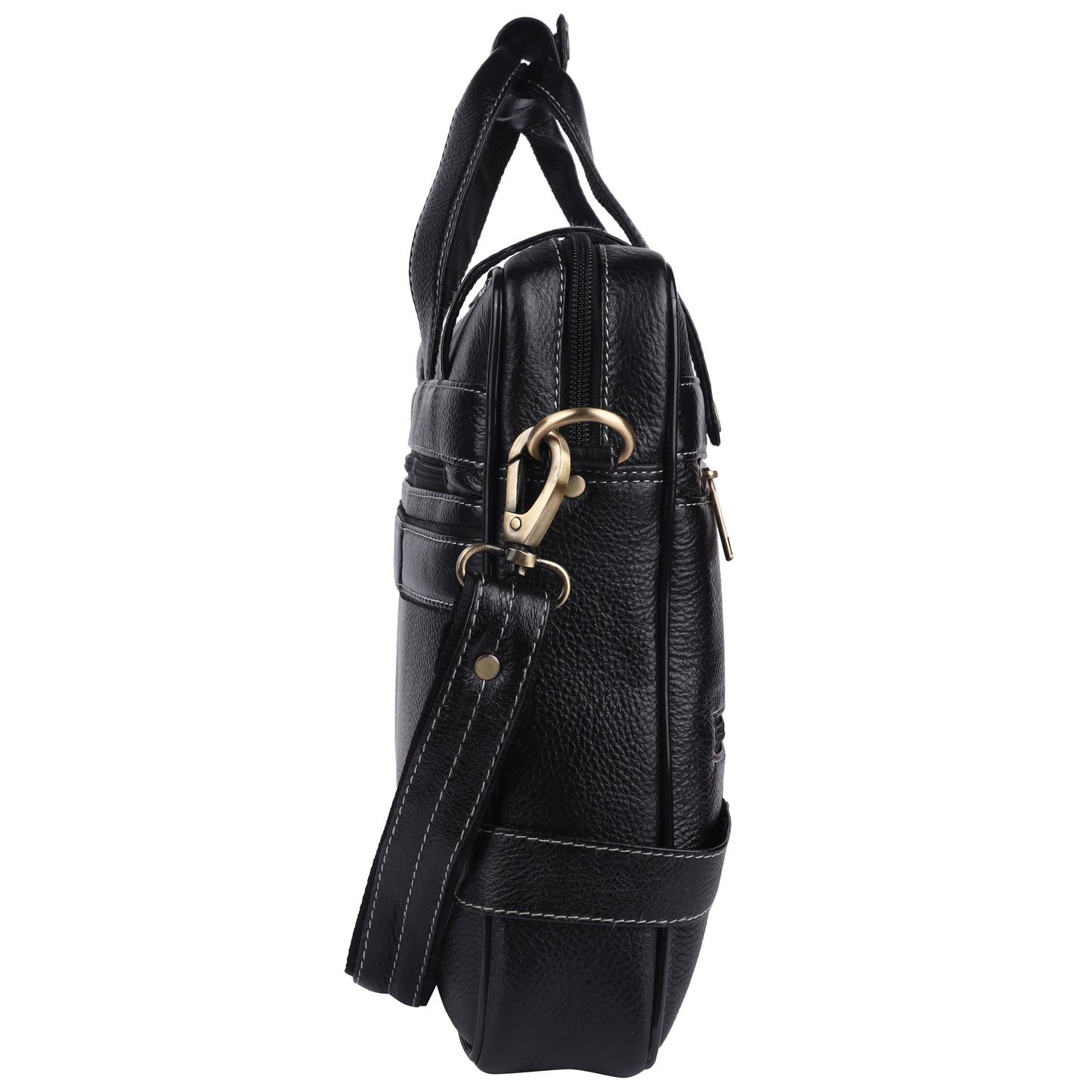 Genuine Leather Embossed Laptop Messenger Bag