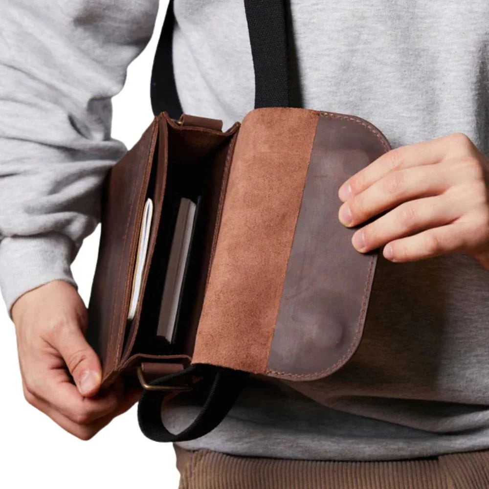 Genuine Leather Men’s Crossbody Bag