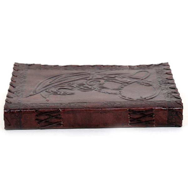 HANDMADE LEATHER JOURNAL WITH DRAGON