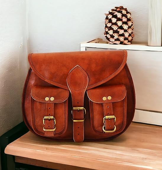 Handmade Brown Hobo Shoulder Bag for Travel