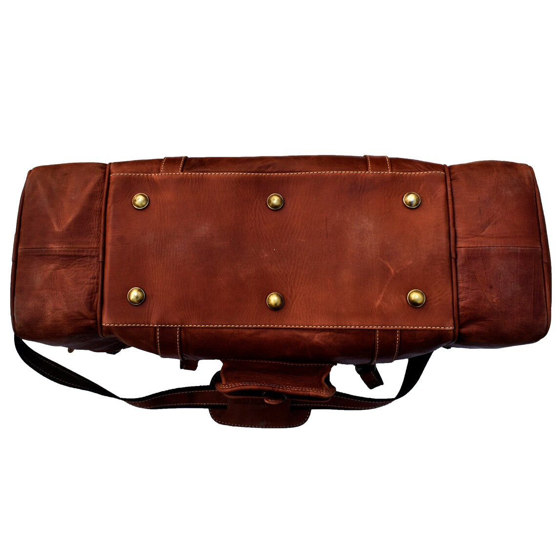 Handmade Leather Overnight Travel Weekender Duffle Bag