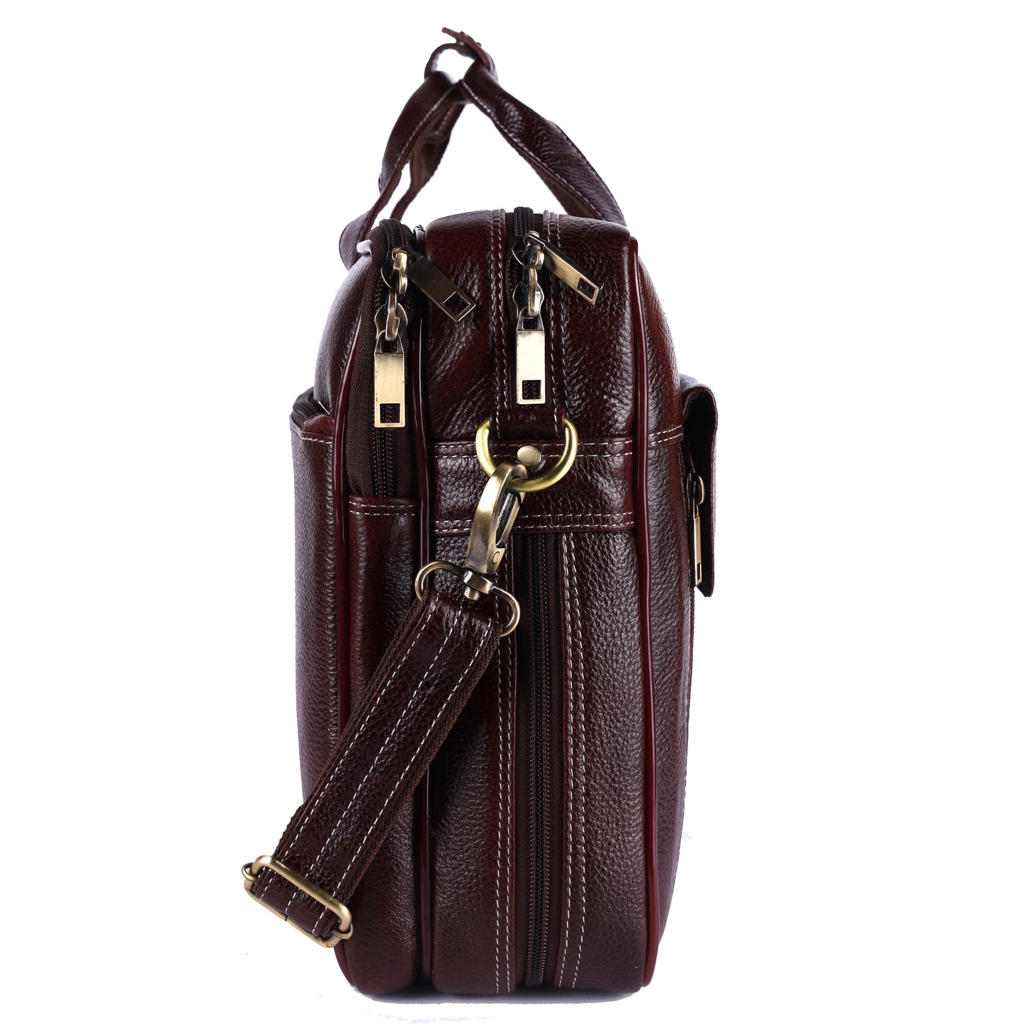 Leather Briefcase Compatible Laptop Bag