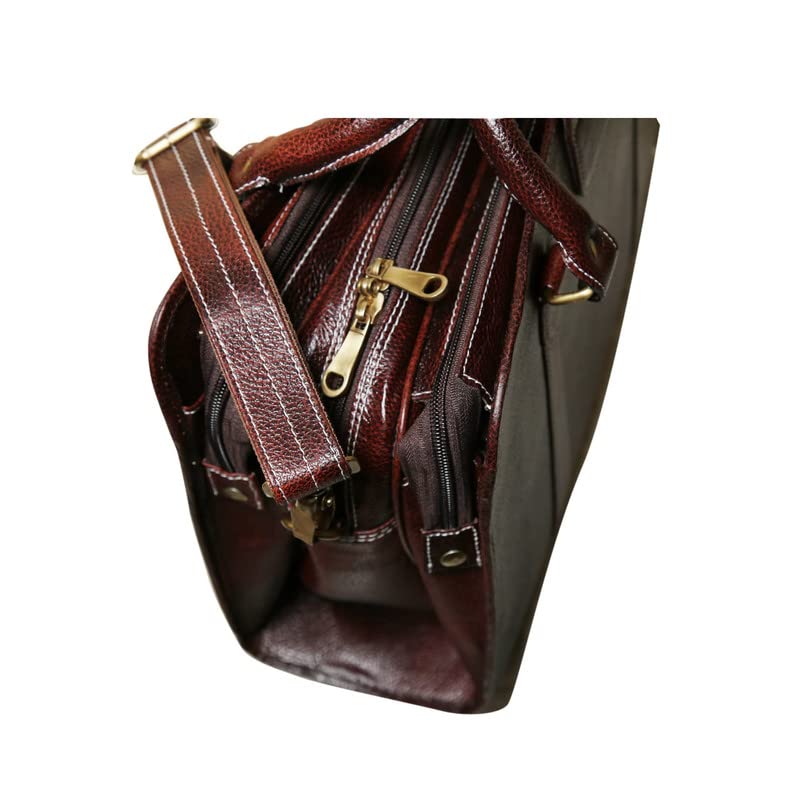 Leather Laptop Briefcase Bag for Men Office