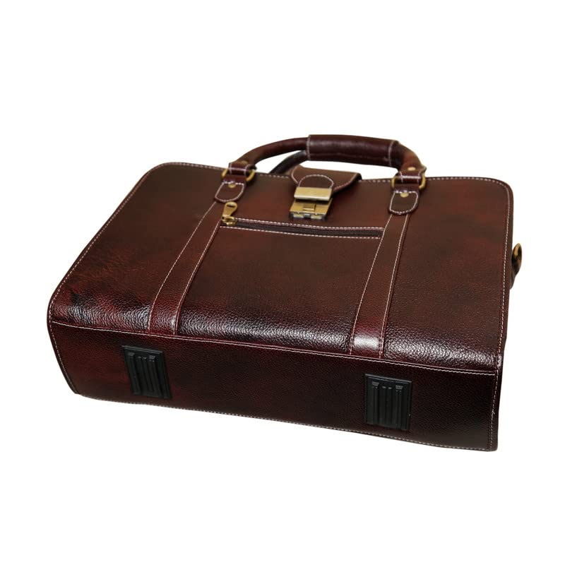 Leather Laptop Briefcase Bag for Men Office