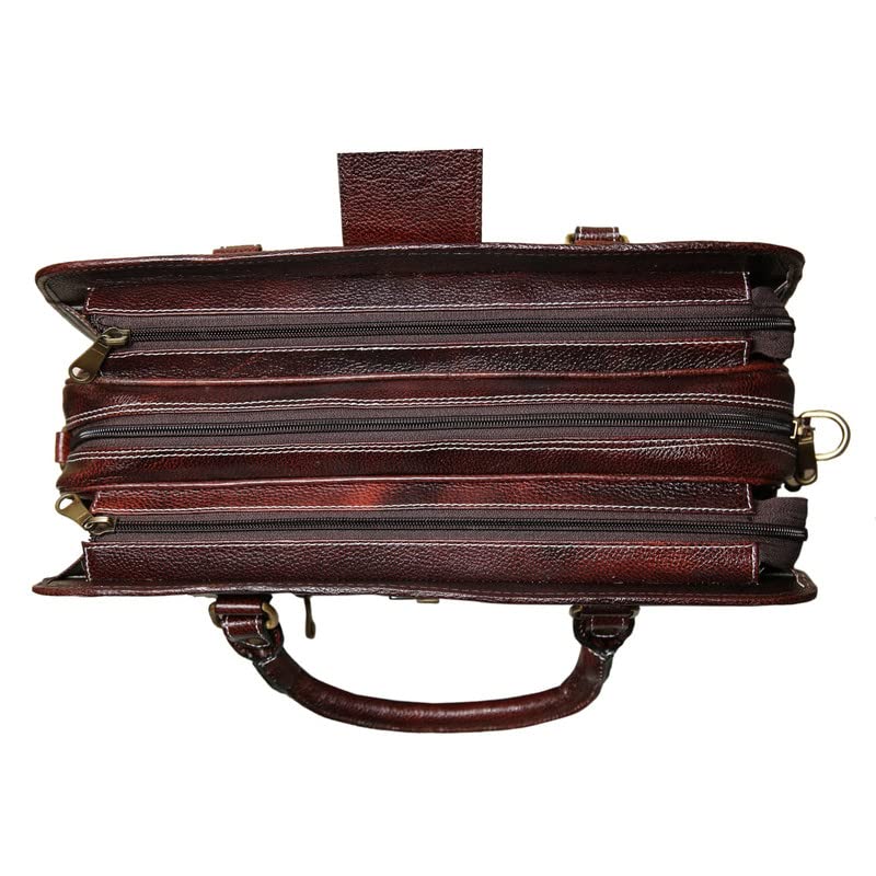 Leather Laptop Briefcase Bag for Men Office