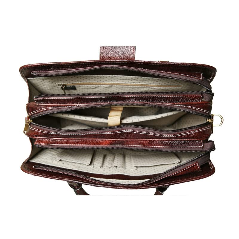 Leather Laptop Briefcase Bag for Men Office