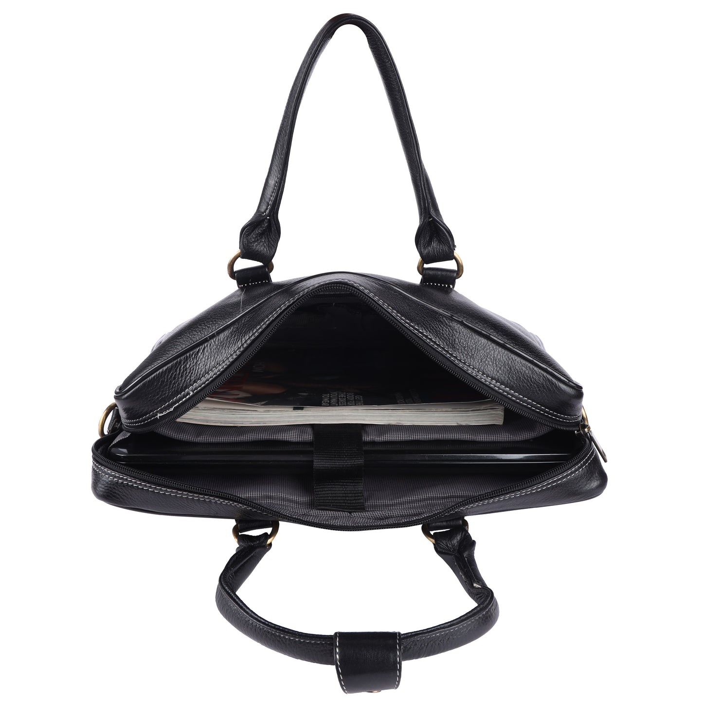 Leather Laptop Briefcase Messenger Bag