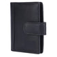 Leather Unisex Card Wallet Black