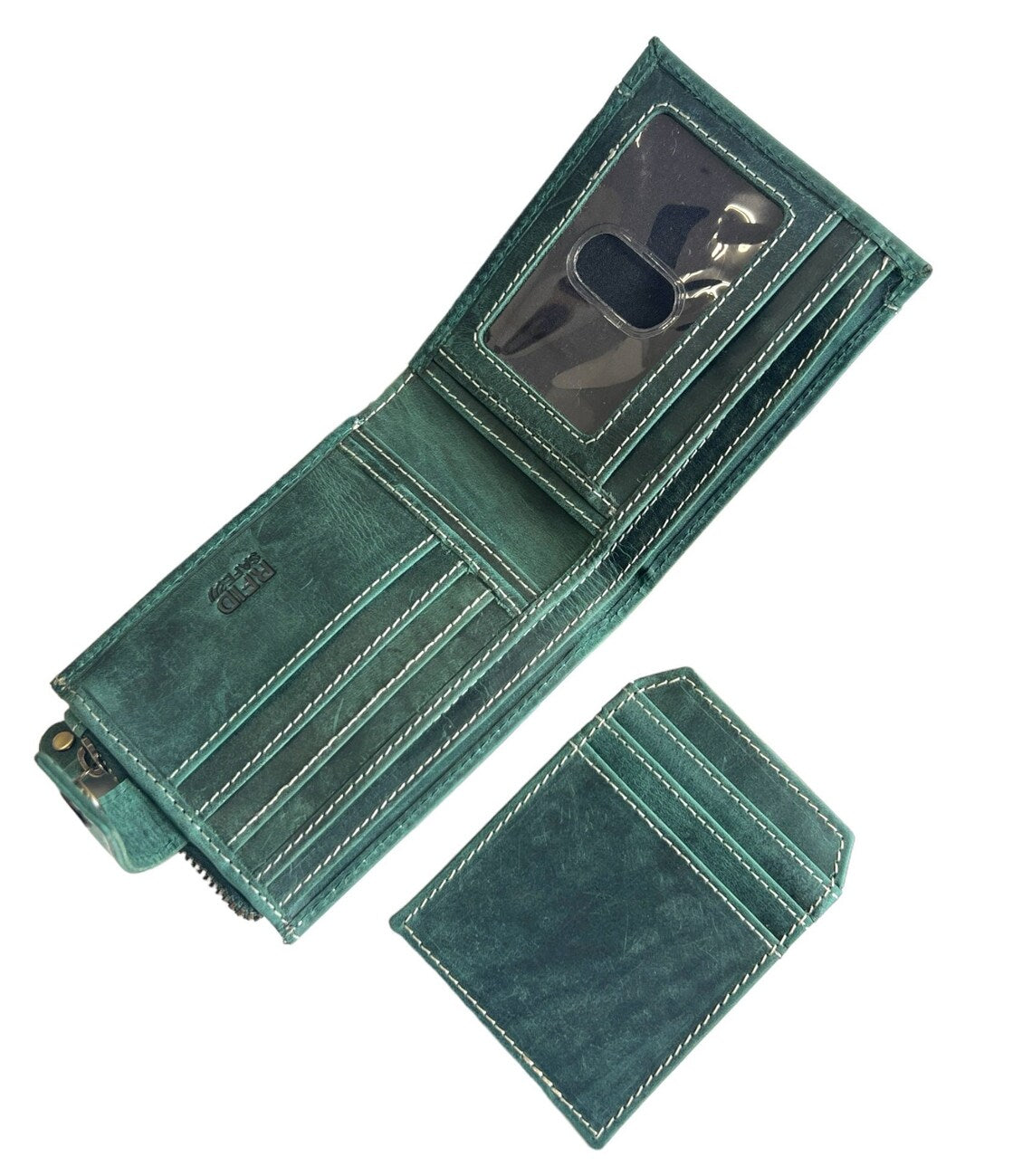 Men’s Bi-Fold Hunter Leather Wallet – Green