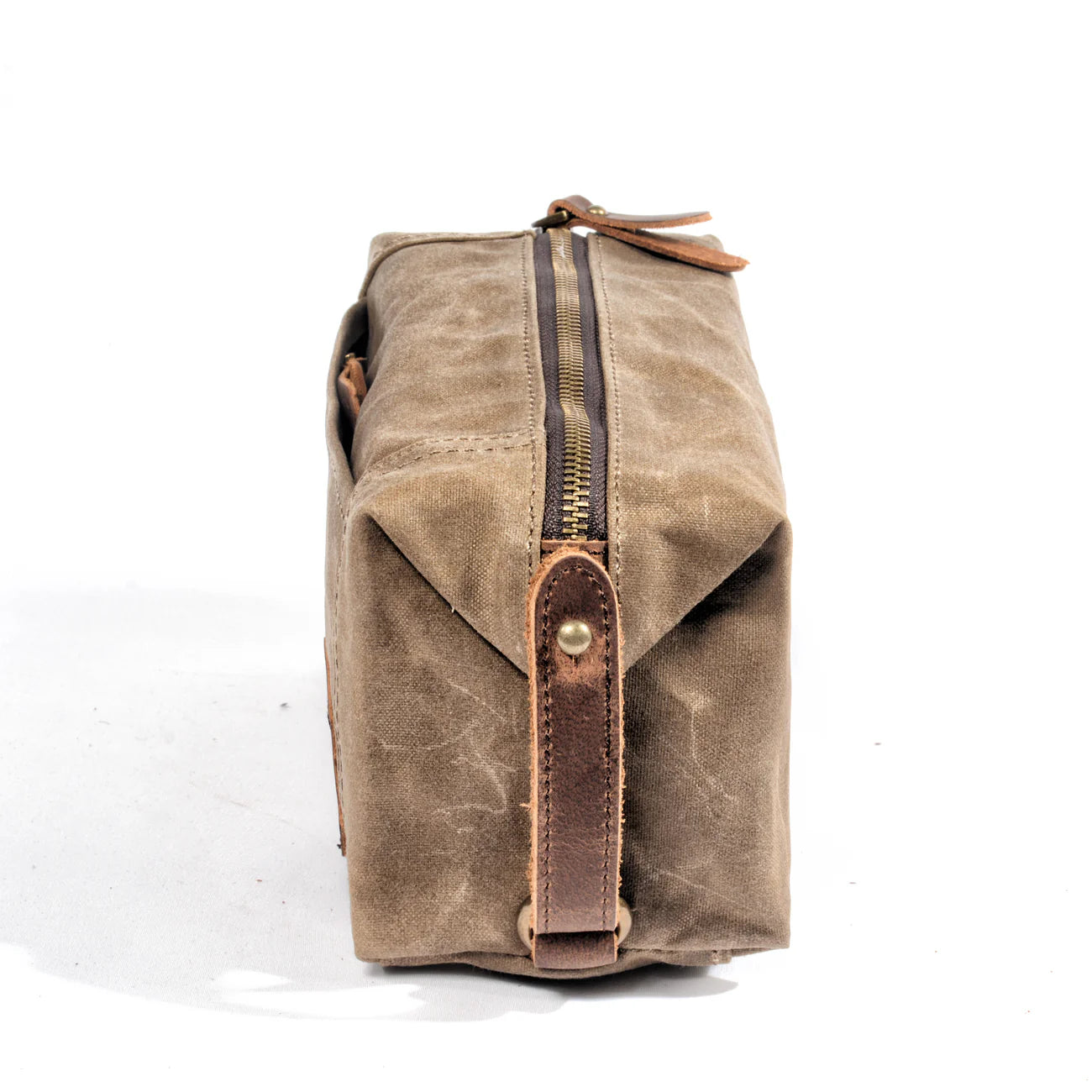 Men's Canvas & Leather Clutch Toiletry Bag