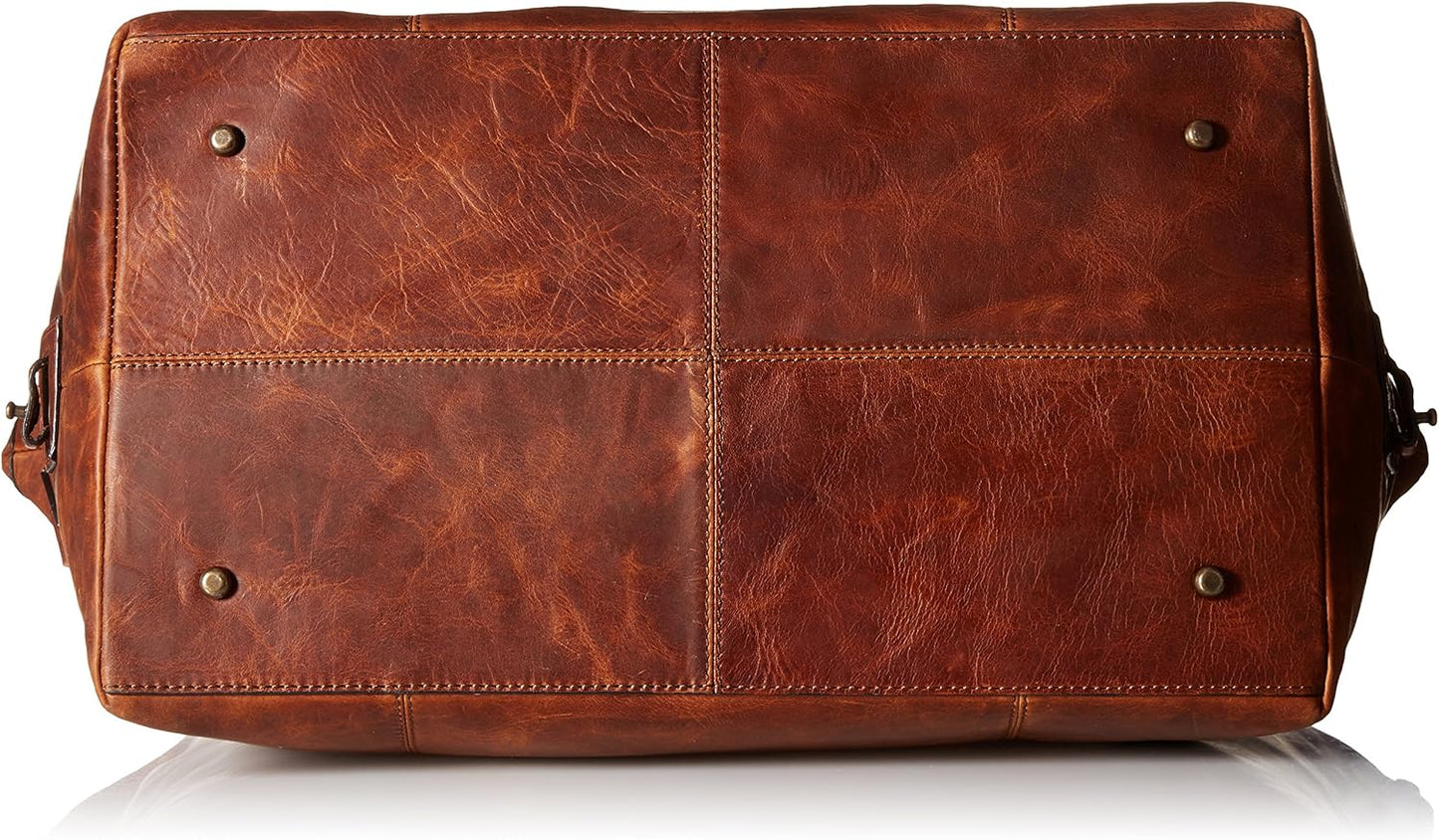 Men's Leather Overnight Duffle Bag