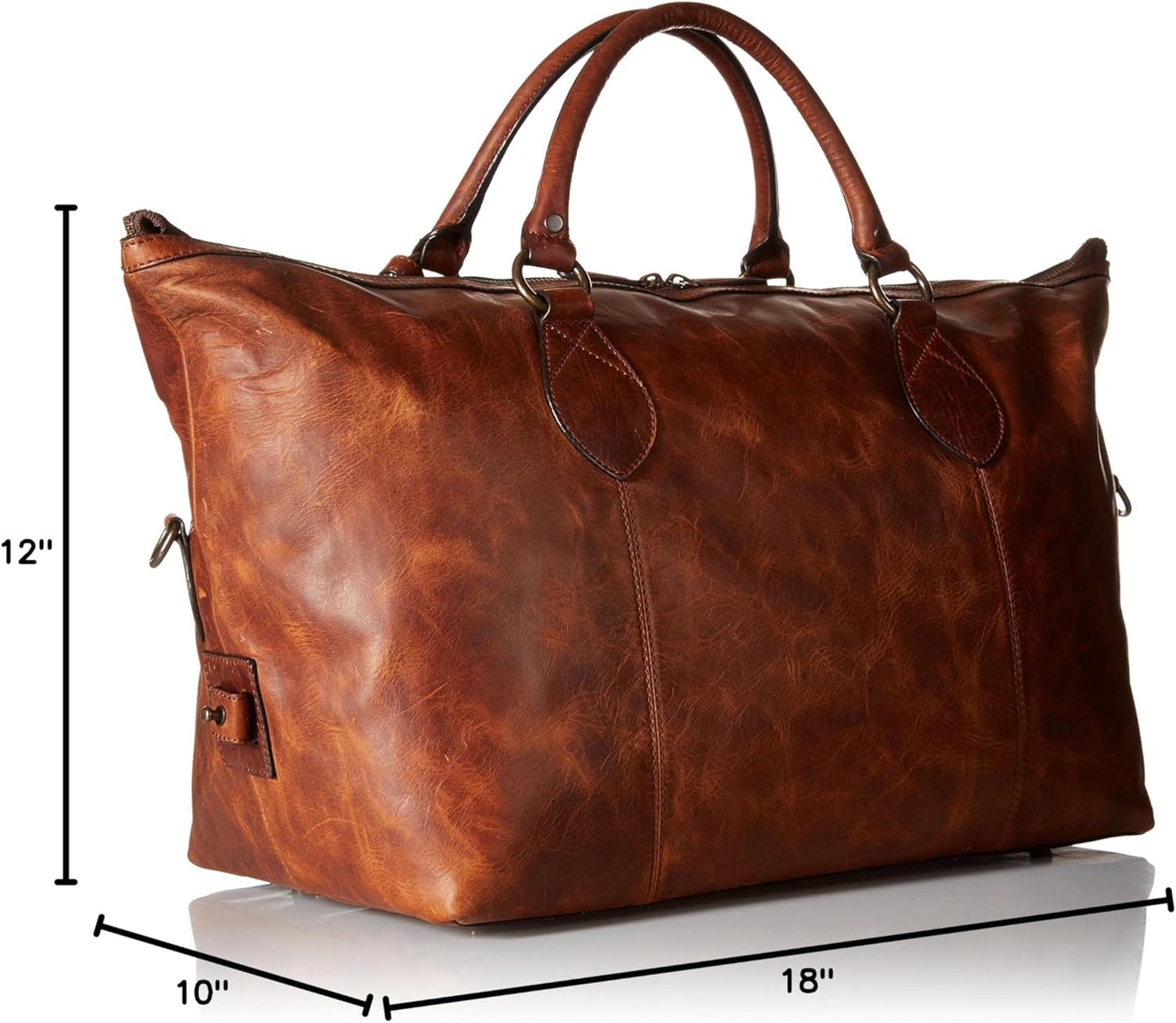Men's Leather Overnight Duffle Bag