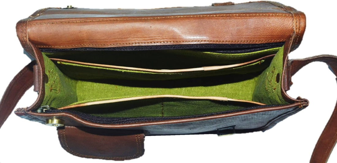 Men's Small Briefcase Messenger Bag for iPadTablet
