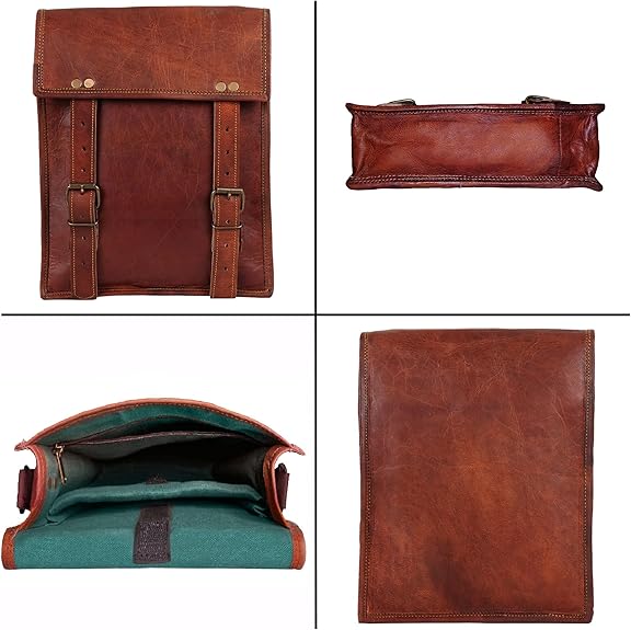 Men's Small Leather Crossbody Shoulder Bag