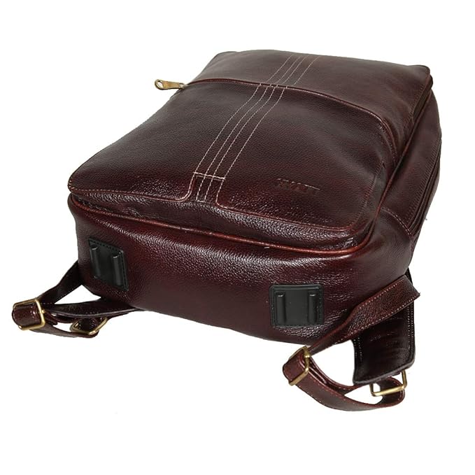 Men’s 16-Inch Vintage Brown Leather Laptop Backpack