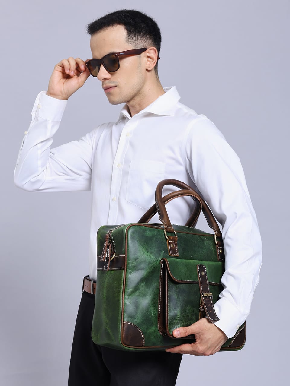 Montexoo Hamilton Leather Bag – Green