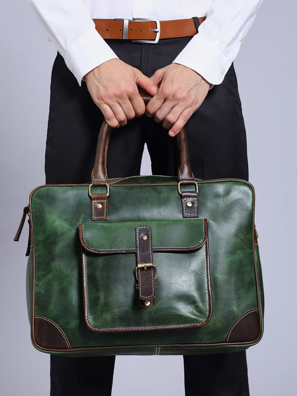 Montexoo Hamilton Leather Bag – Green