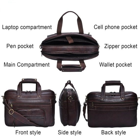 Premium Authentic Genuine Leather Laptop Bag