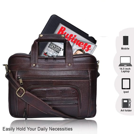 Premium Authentic Genuine Leather Laptop Bag