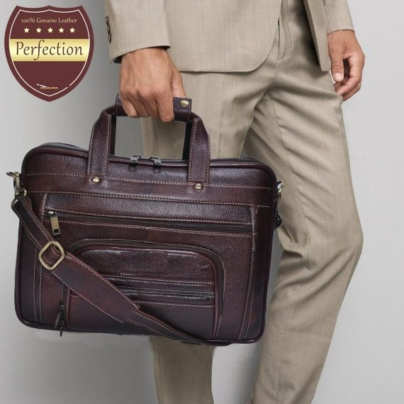 Premium Authentic Genuine Leather Laptop Bag