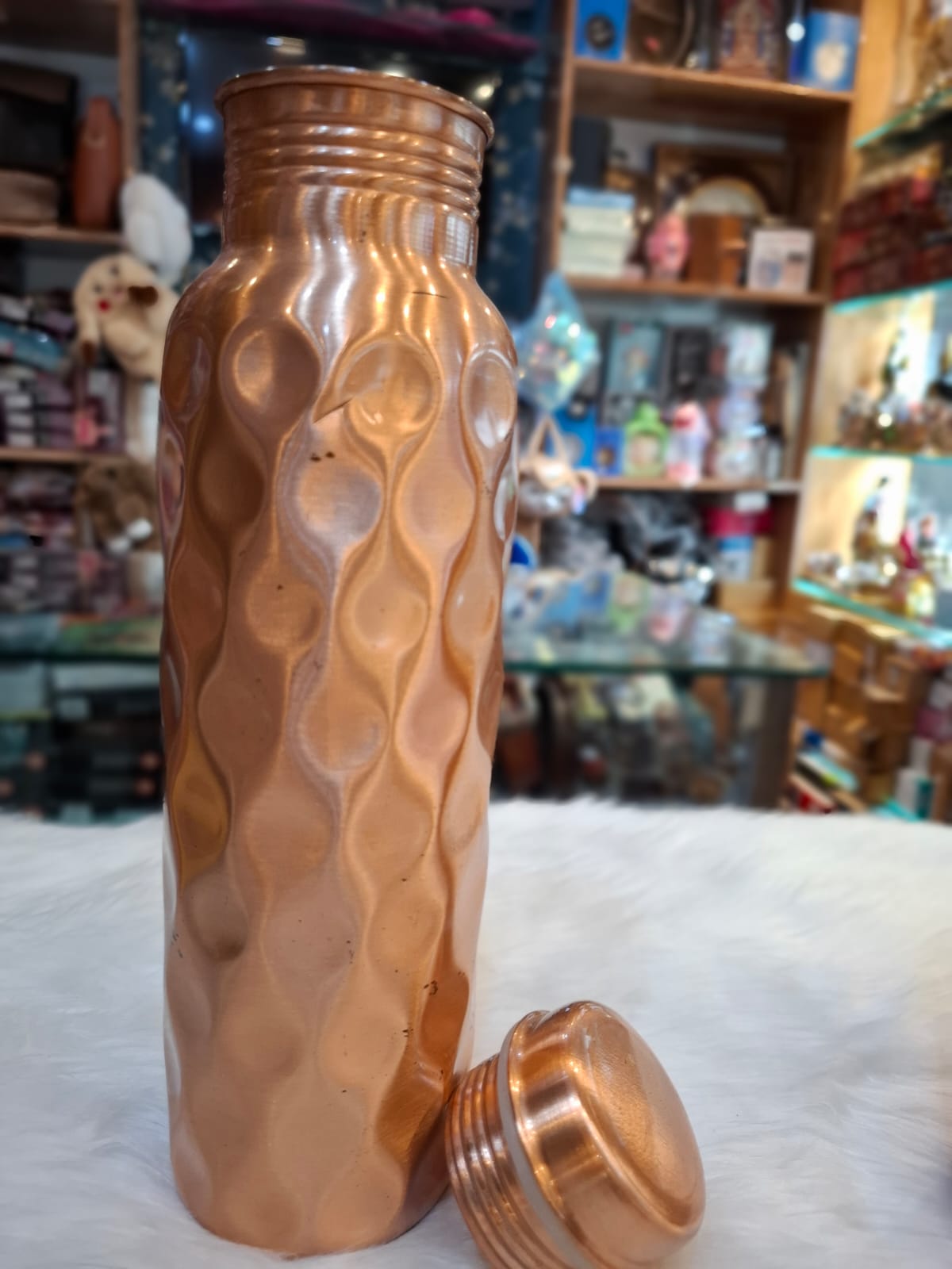 Set of Two Matte Finish Copper Water Bottles