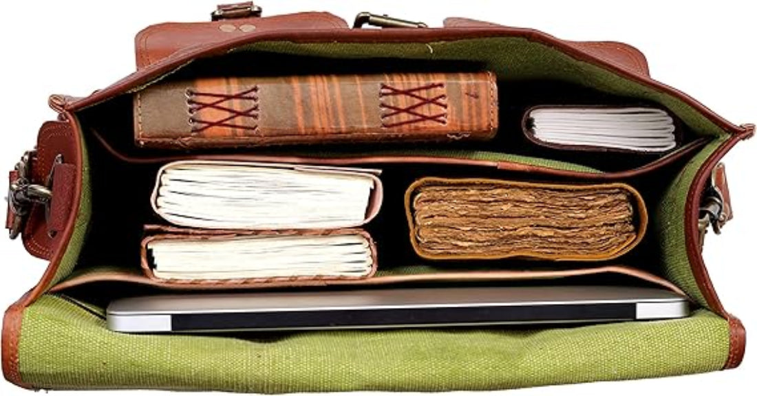 Stylish and Versatile 16-Inch Leather Laptop Messenger Bag