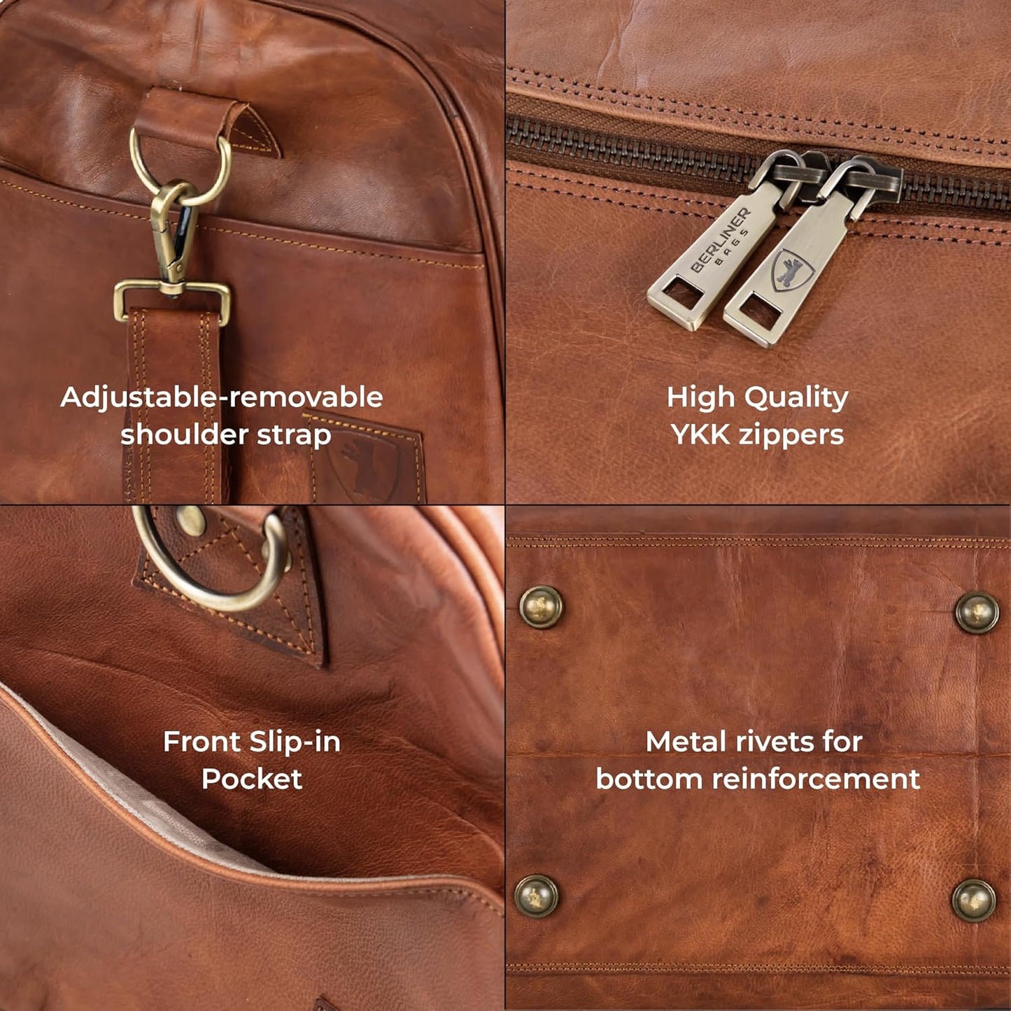 Premium Genuine Leather Duffle Bag