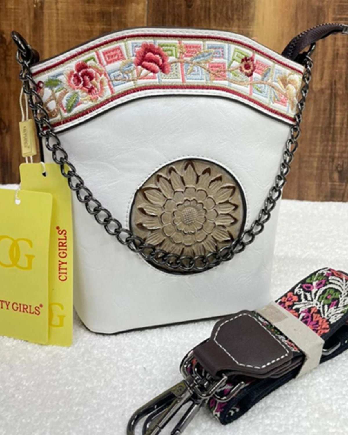 Elegant Chakra Embroidered Handheld Shoulder Bag
