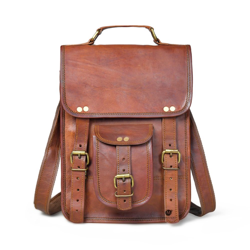 Small Leather Messenger Crossbody Bag