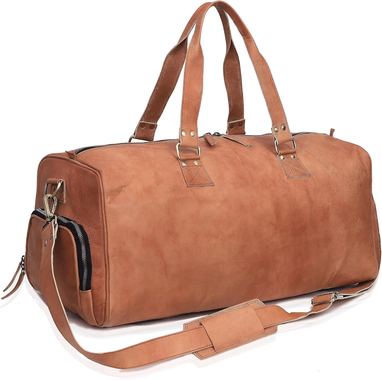 Vintage Brown Elite Travel Duffel Bag