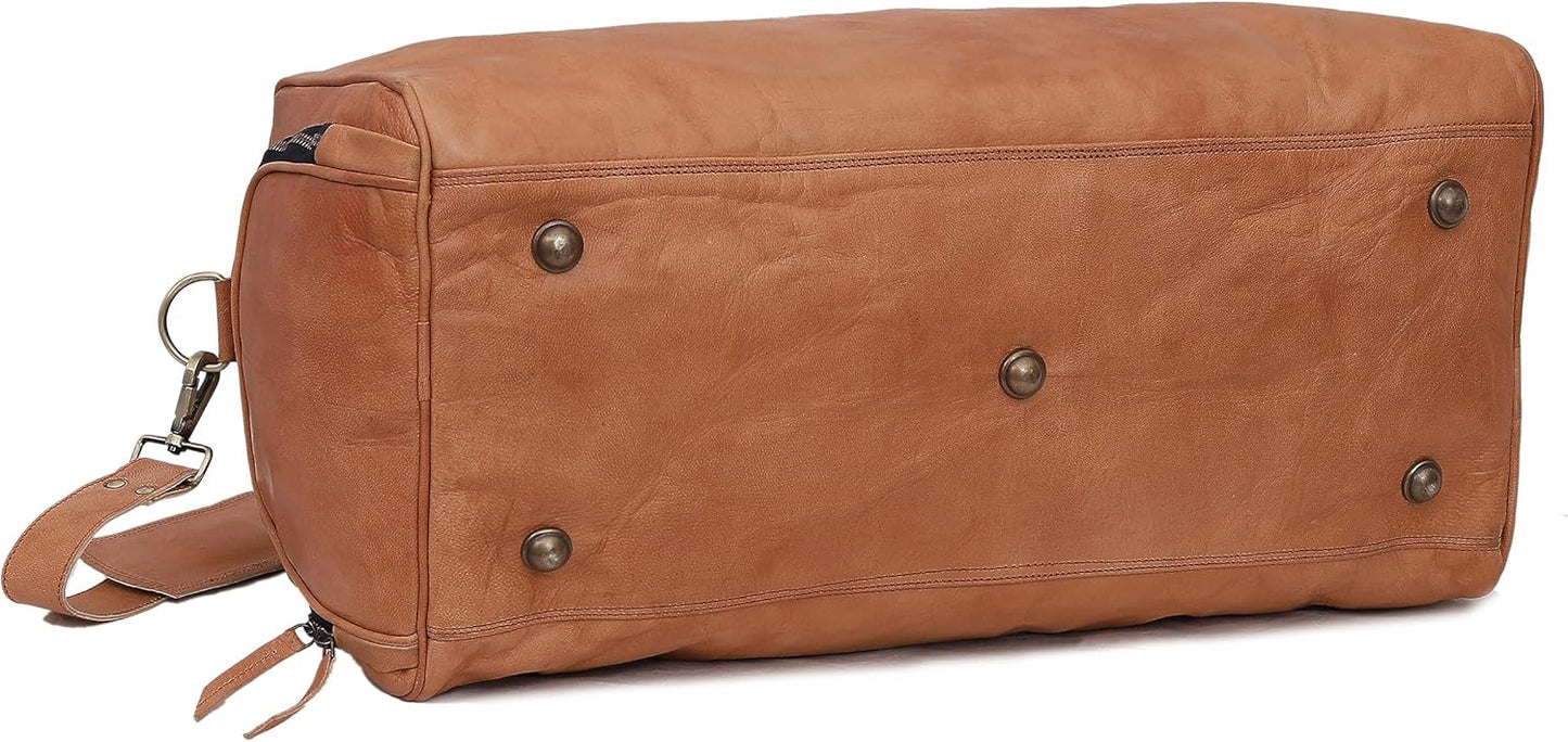 Vintage Brown Elite Travel Duffel Bag