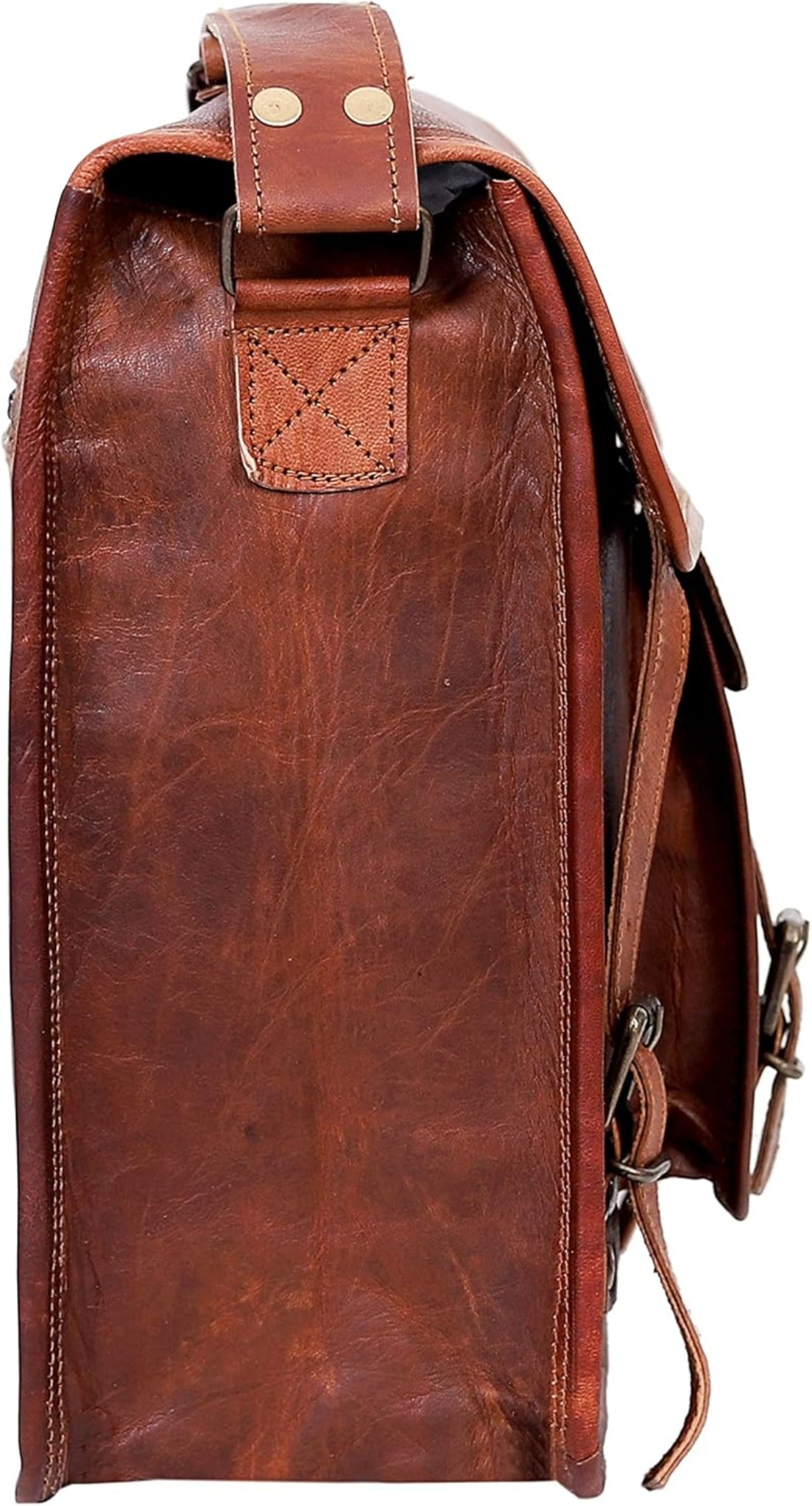 Vintage Leather Laptop Messenger & Crossbody Bag