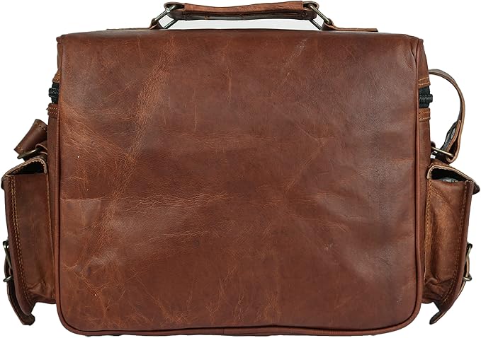 Vintage Leather Camera Messenger Bag β DSLR Shoulder Satchel for Canon