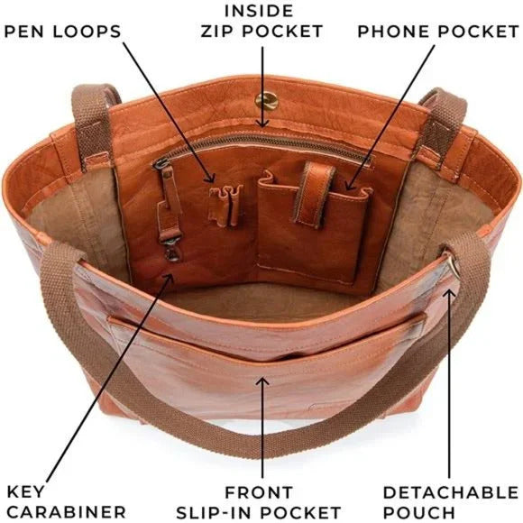 Vintage Leather Hand Bag for Effortless Style