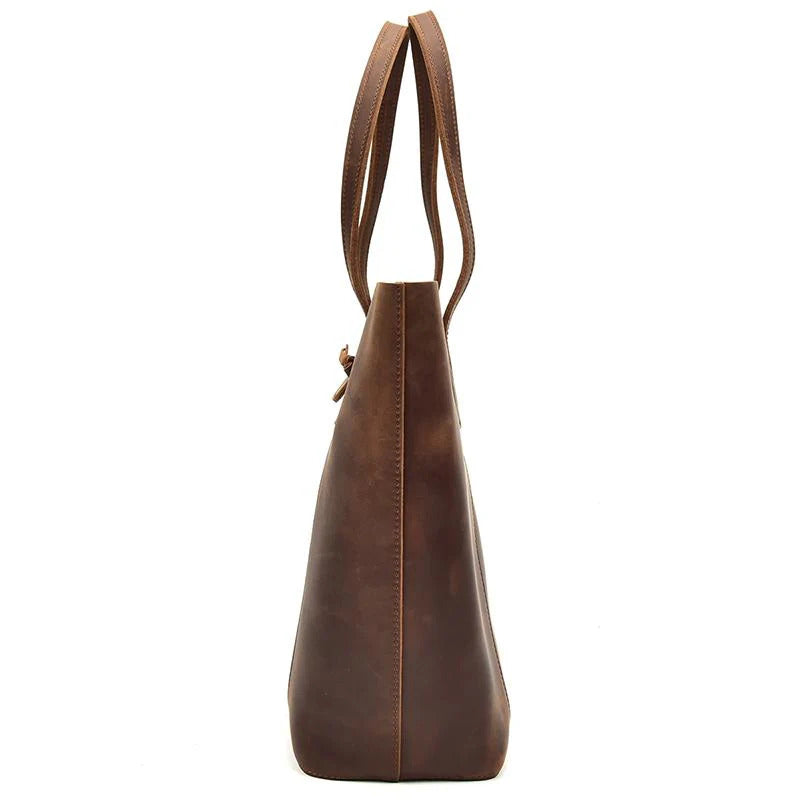 Women's Large Vintage Leather Tote Bag